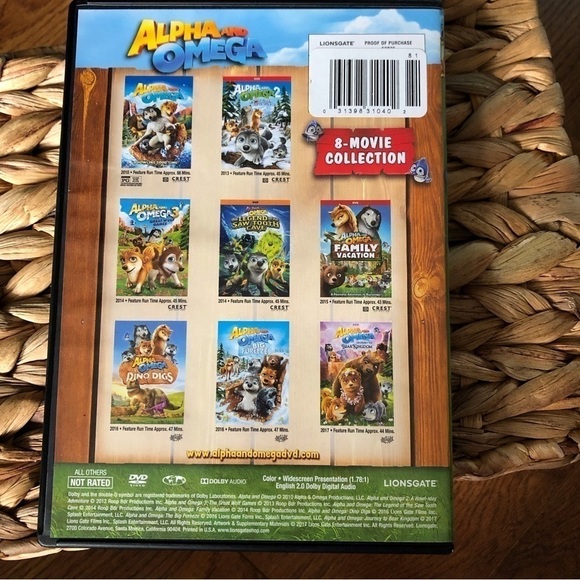 Alpha and Omega complete 8 movie DVD set - Picture 2 of 5